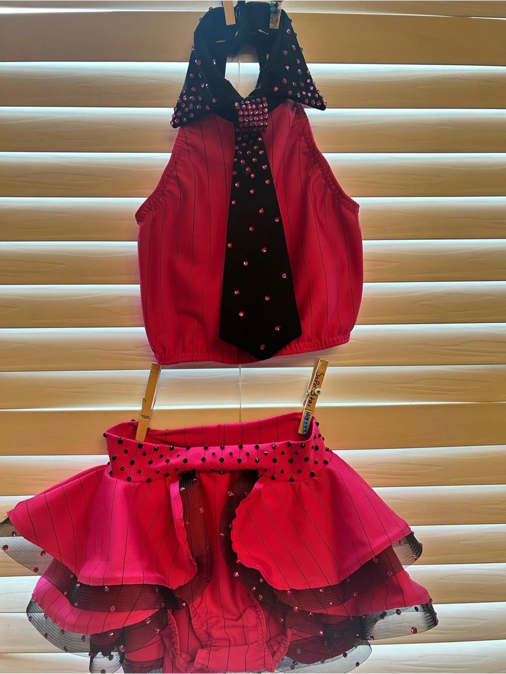 Hot Pink Girls' Dance Costume Two-Piece Set